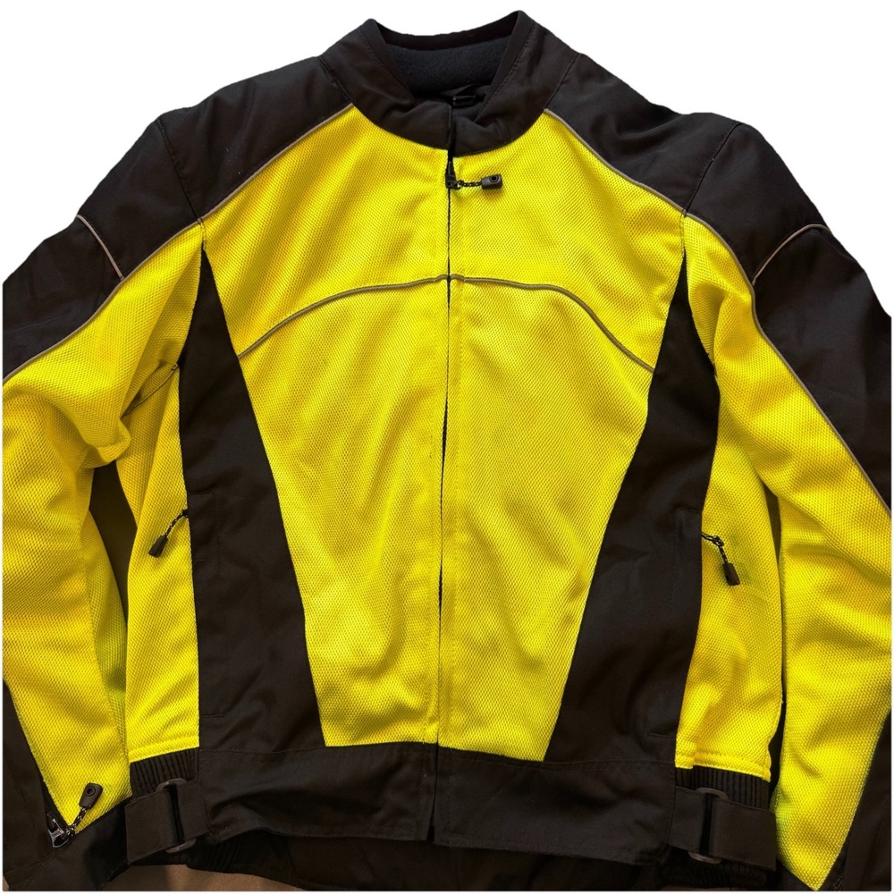 Shadow Motorcycle Jacket Armored Padded Vented Liner‎ High Visibility Size Large